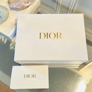 Dior White Box with Gold Logo